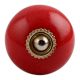 Solid Red Golden Fitting Ceramic Cabinet Knob